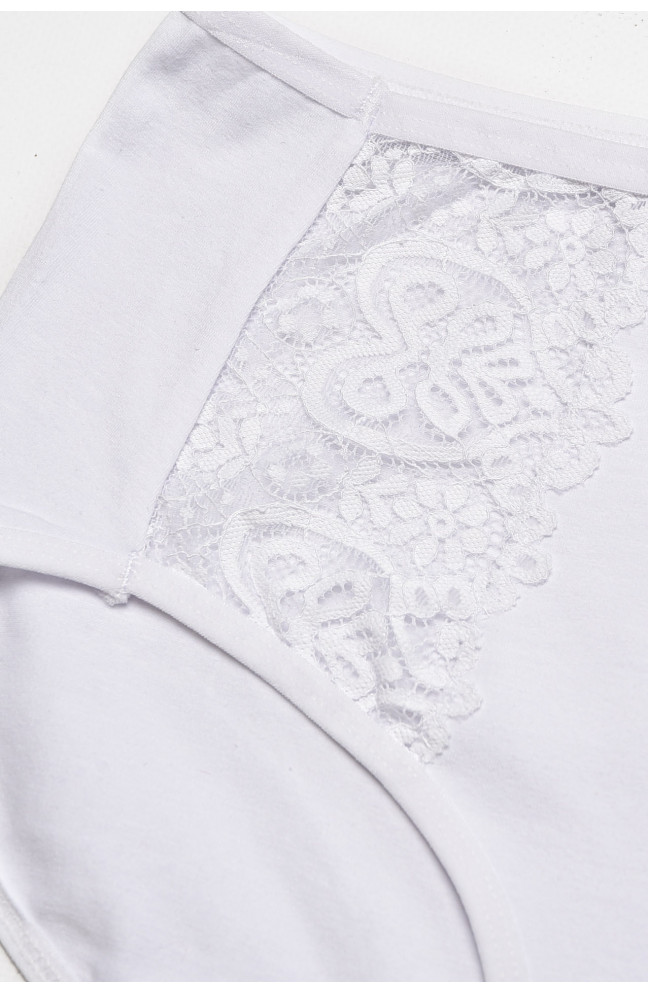 Трусы женские полубатальные белого цвета 211811L