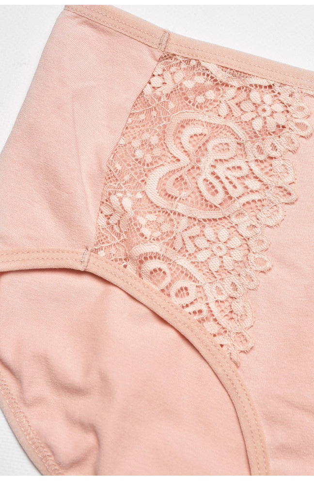 Трусы женские полубатальные розового цвета 211814L