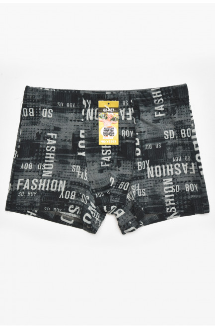 Боксеры детские для мальчика черного цвета с принтом 211874L