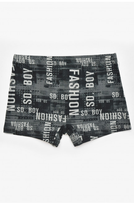 Боксеры детские для мальчика черного цвета с принтом 211874L