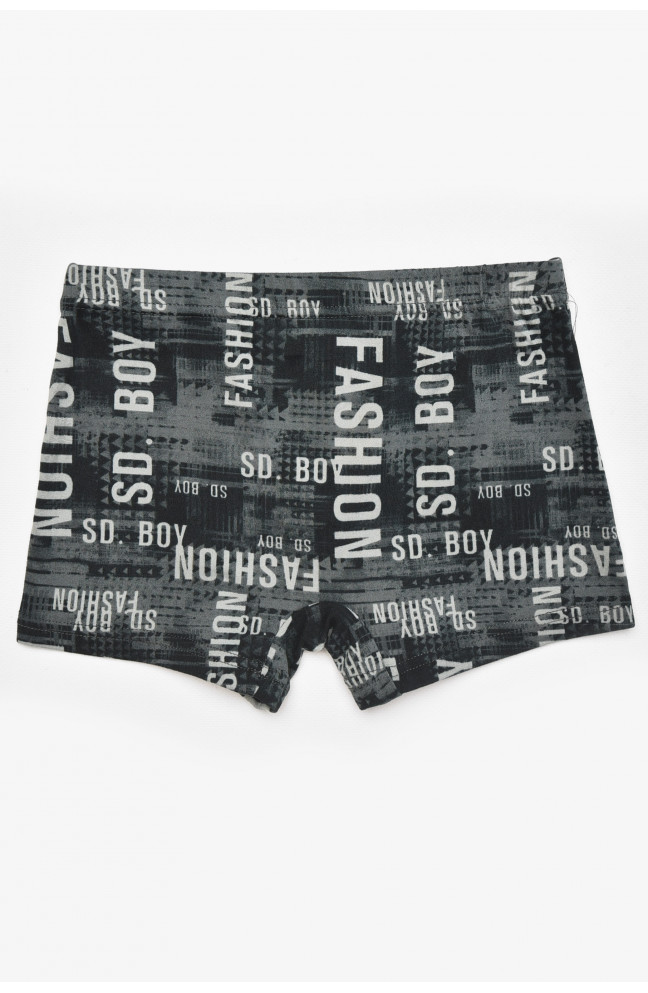 Боксеры детские для мальчика черного цвета с принтом 211874L
