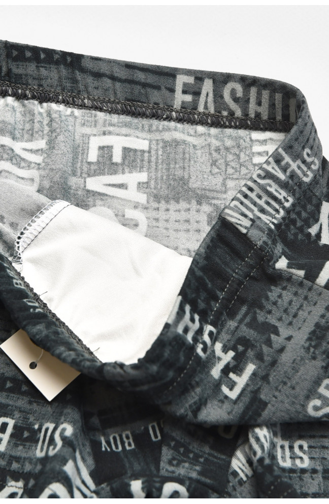 Боксеры детские для мальчика черного цвета с принтом 211874L