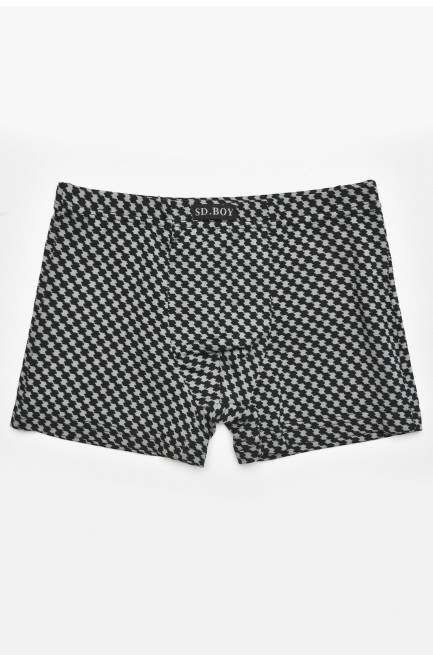 Боксеры детские для мальчика черного цвета с принтом 211879L