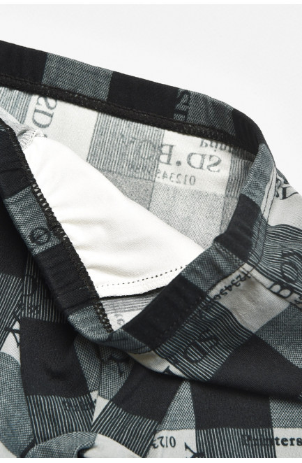 Боксеры детские для мальчика черного цвета с принтом 211886L