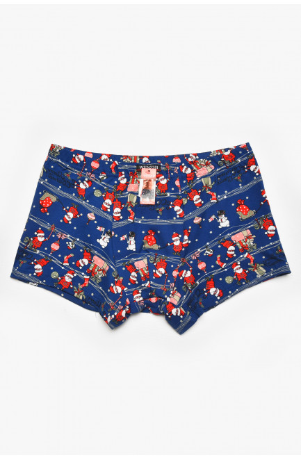 Боксеры мужские тёмно-синего цвета с принтом 211909L