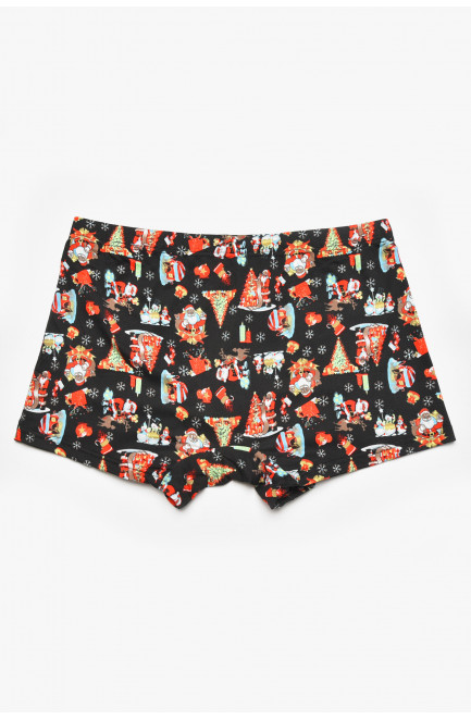 Боксеры мужские черного цвета с принтом 211910L