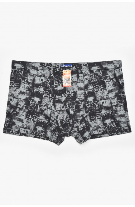 Боксеры мужские черного цвета с принтом 211914L