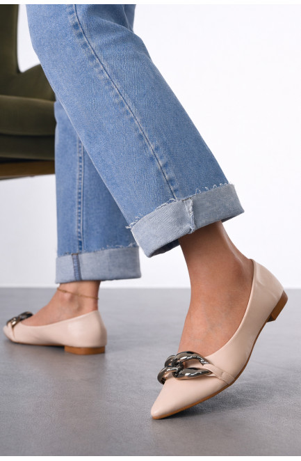 Балетки женские бежевого цвета 211924L