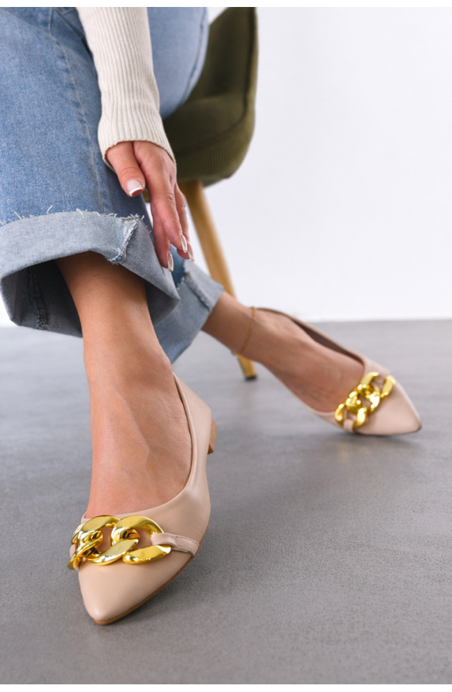 Балетки женские бежевого цвета 211925L