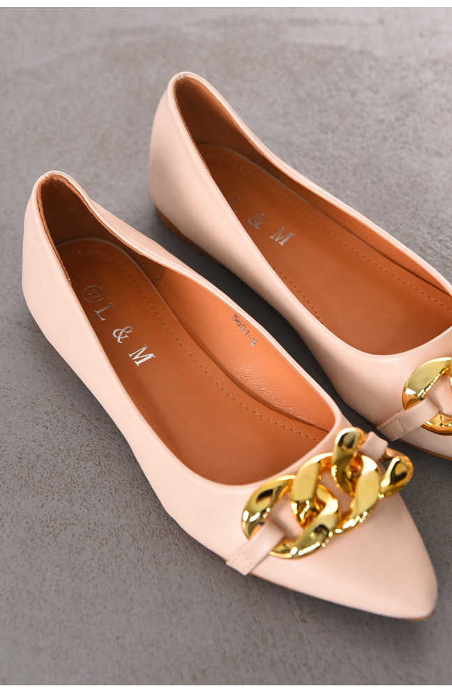 Балетки женские бежевого цвета 211925L