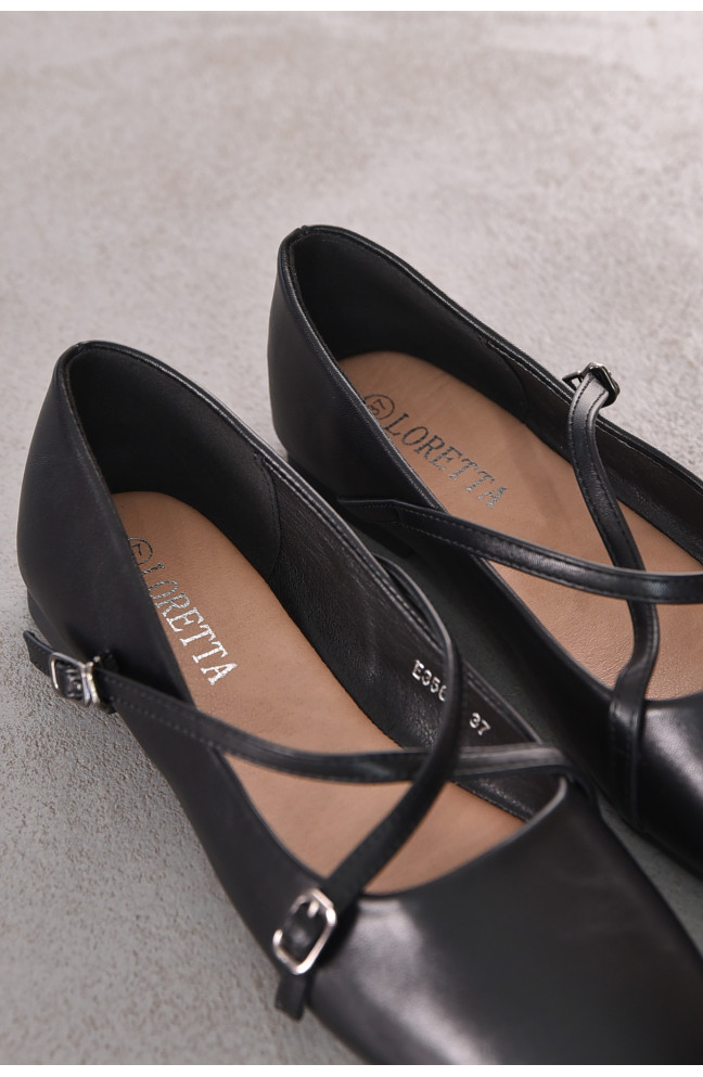 Балетки женские черного цвета 211930L