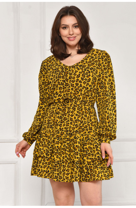 Платье женское жёлтого цвета с принтом 211949L