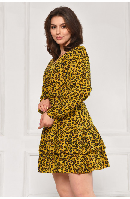 Платье женское жёлтого цвета с принтом 211949L