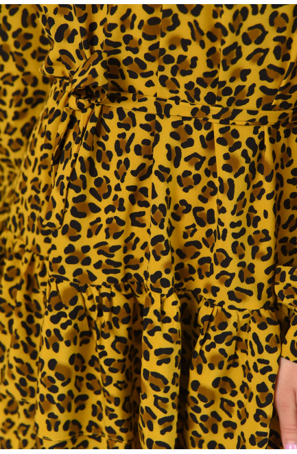 Платье женское жёлтого цвета с принтом 211949L