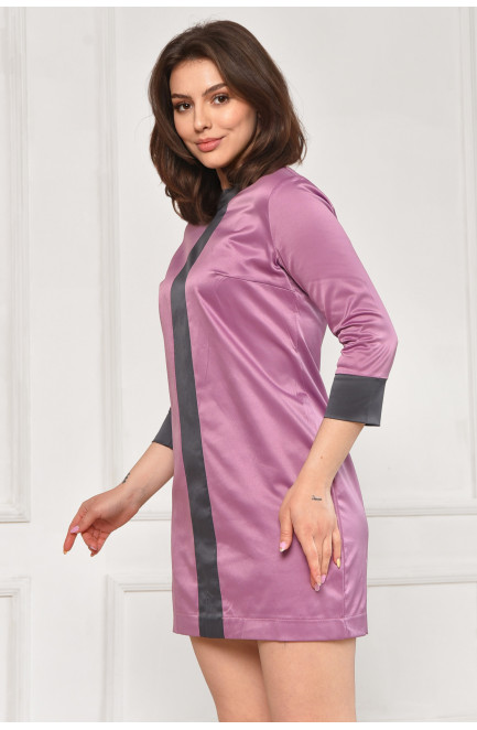 Платье женское однотонное сиреневого цвета 211969L