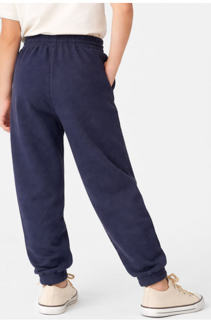 Штаны детские вельветовые для девочки серого цвета 212018L