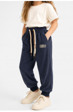 Штаны детские вельветовые для девочки серого цвета 212021L