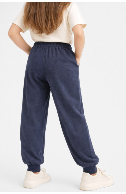 Штаны детские вельветовые для девочки серого цвета 212021L