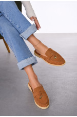 Мюли женские темно-бежевого цвета 212039L