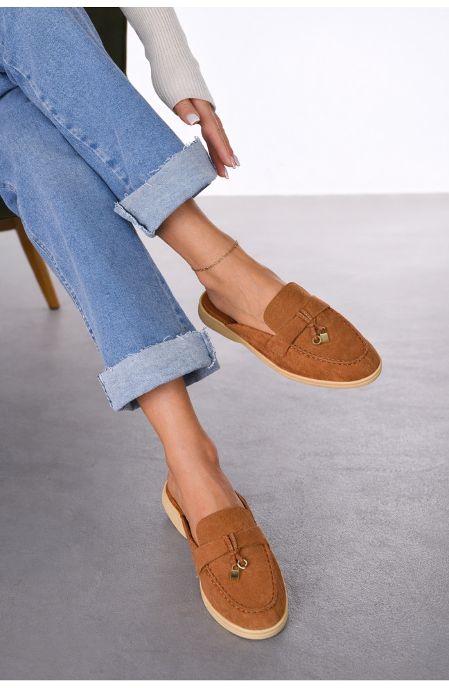 Мюли женские темно-бежевого цвета 212039L