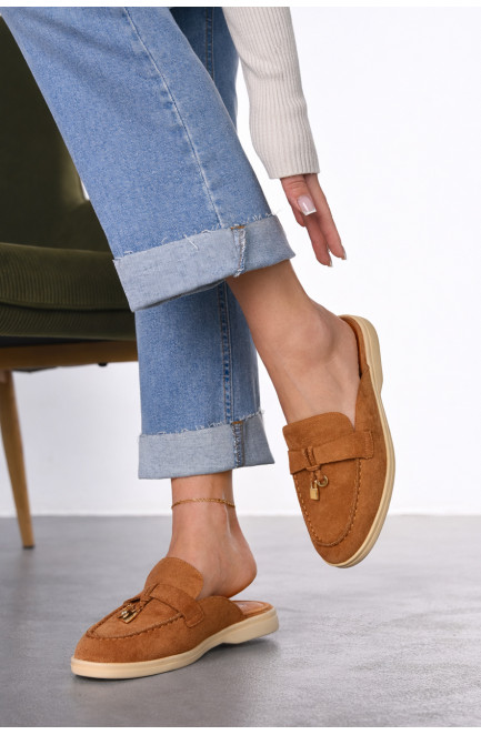 Мюли женские темно-бежевого цвета 212039L