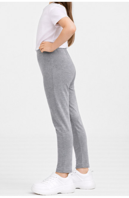 Лосины детские для девочки серого цвета 212044L