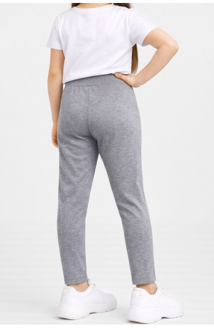 Лосины детские для девочки серого цвета 212044L