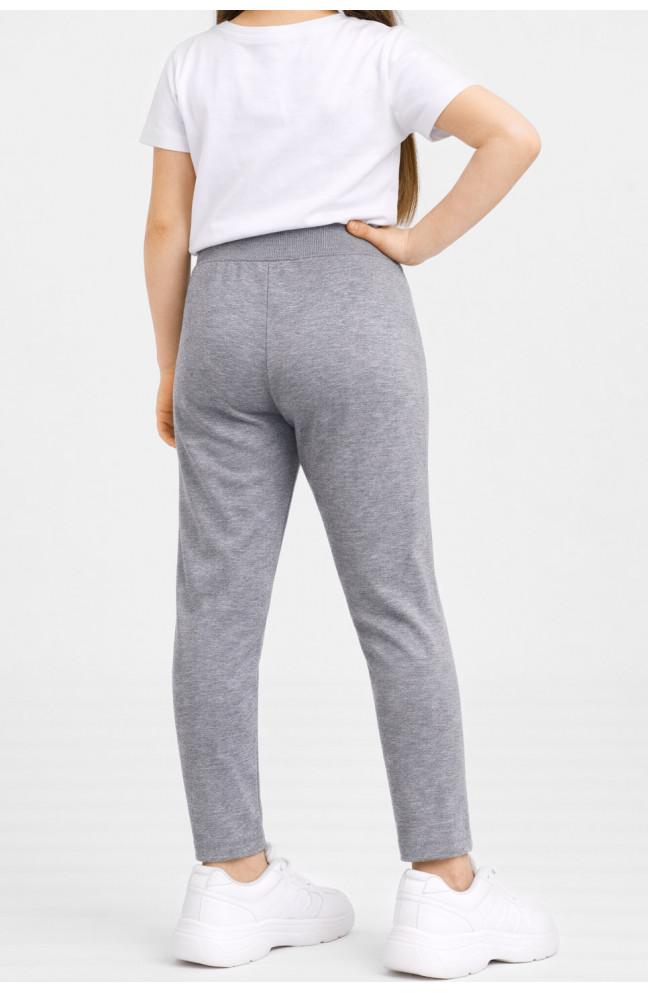 Лосины детские для девочки серого цвета 212044L
