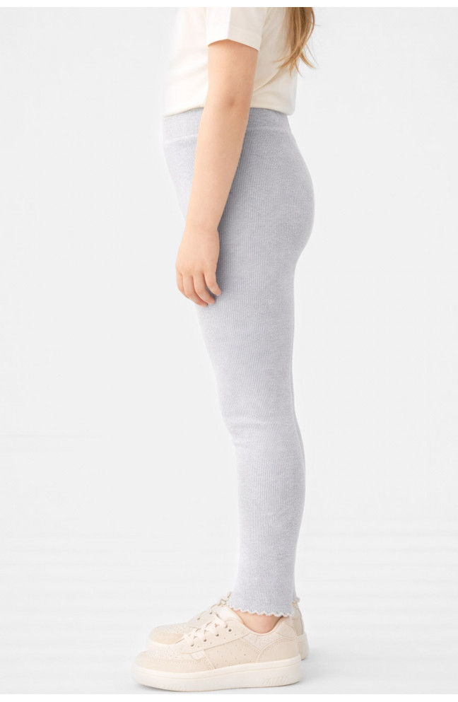 Лосины детские для девочки трикотажные серого цвета 212049L