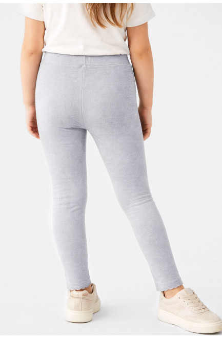 Лосины детские для девочки трикотажные серого цвета 212049L