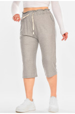 Бриджи женские однотонные серого цвета 212058L