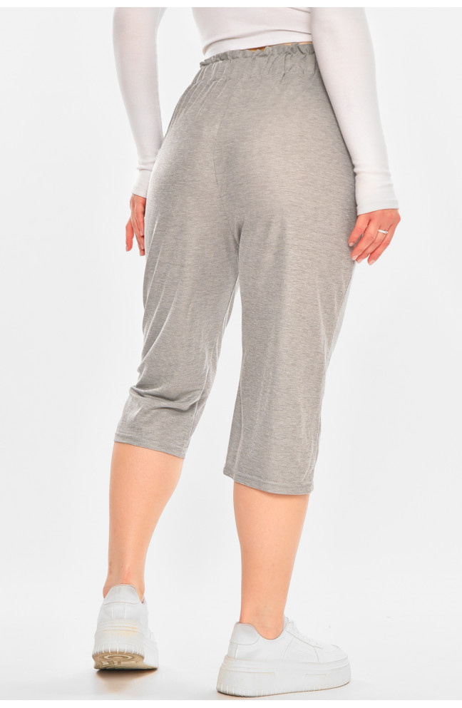 Бриджи женские однотонные серого цвета 212058L