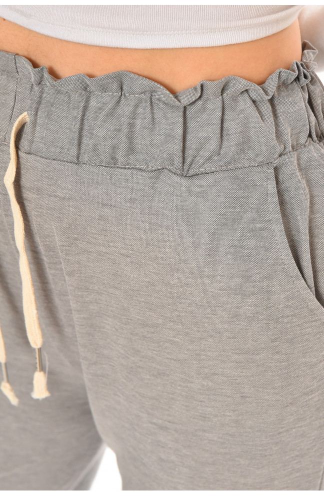 Бриджи женские однотонные серого цвета 212058L