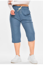 Бриджи женские однотонные голубого цвета 212059L