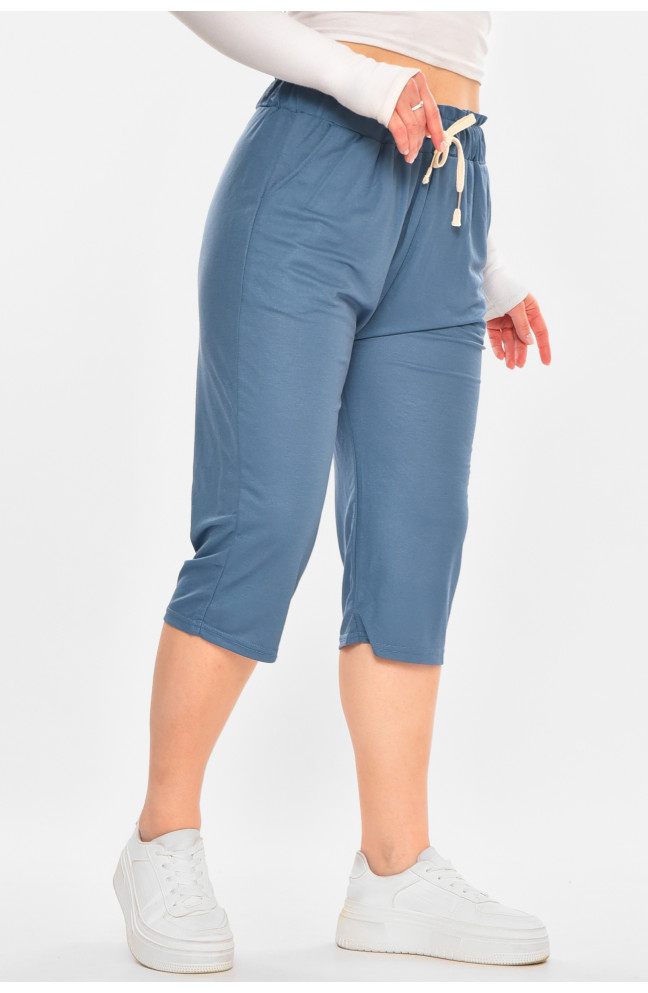 Бриджи женские однотонные голубого цвета 212059L