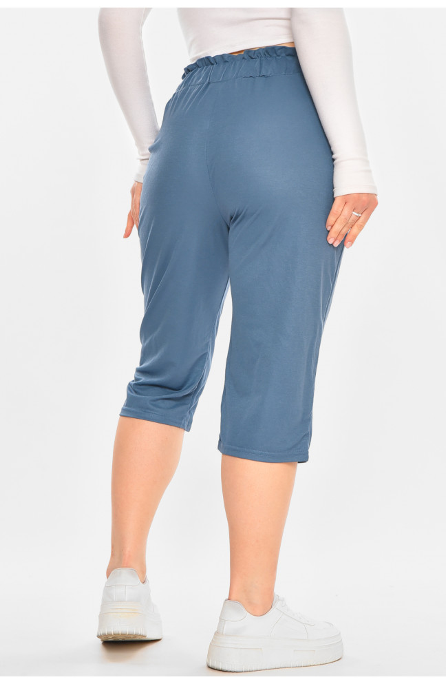 Бриджи женские однотонные голубого цвета 212059L