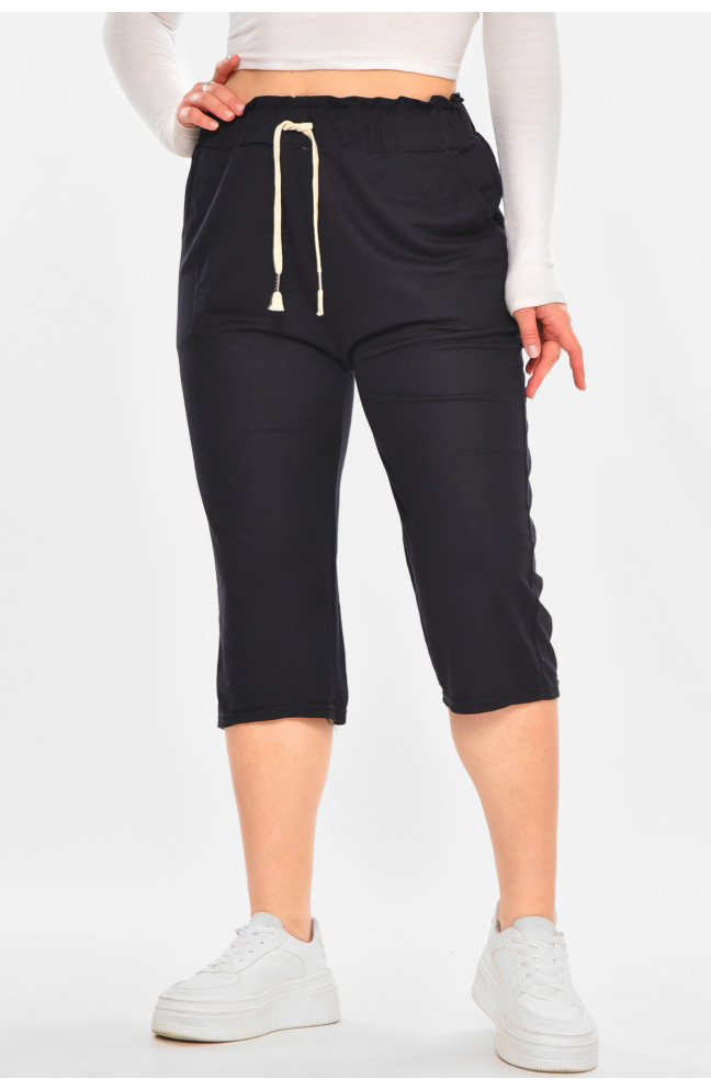 Бриджи женские однотонные черного цвета 212060L