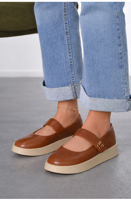 Лоферы женские коричневого цвета 212072L