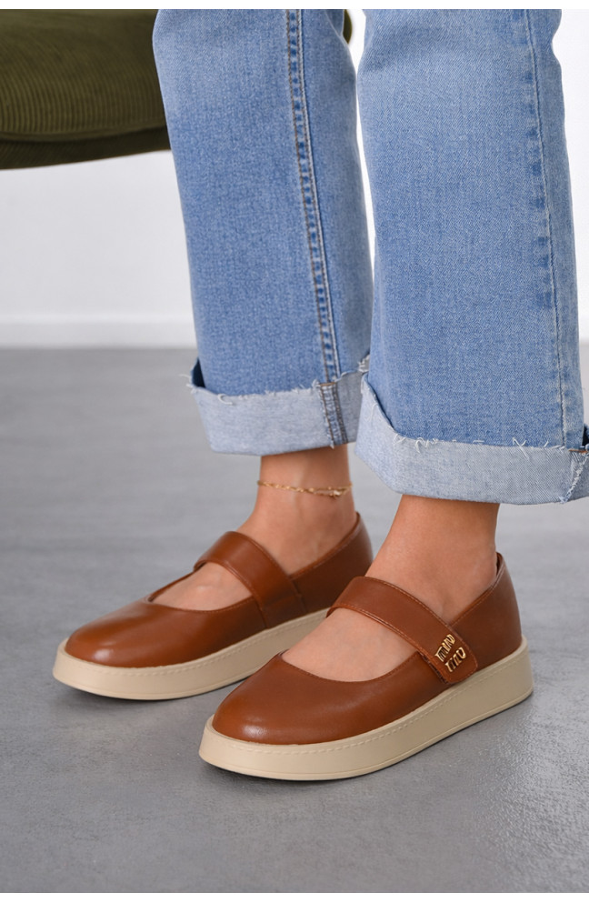 Лоферы женские коричневого цвета 212072L