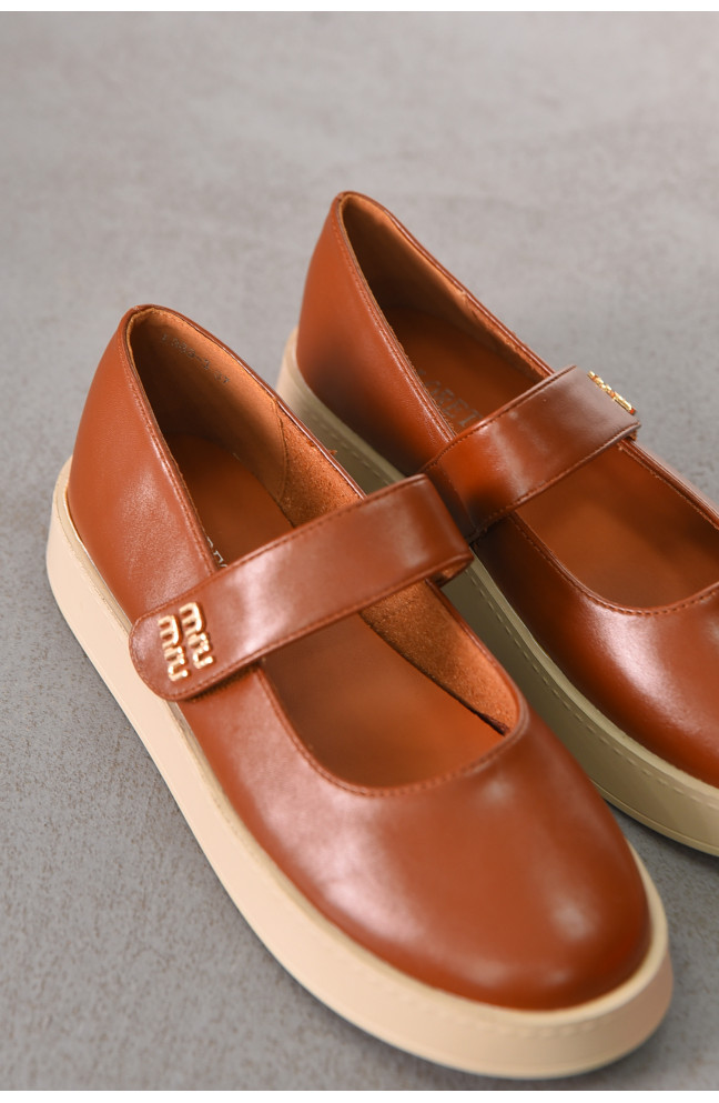 Лоферы женские коричневого цвета 212072L