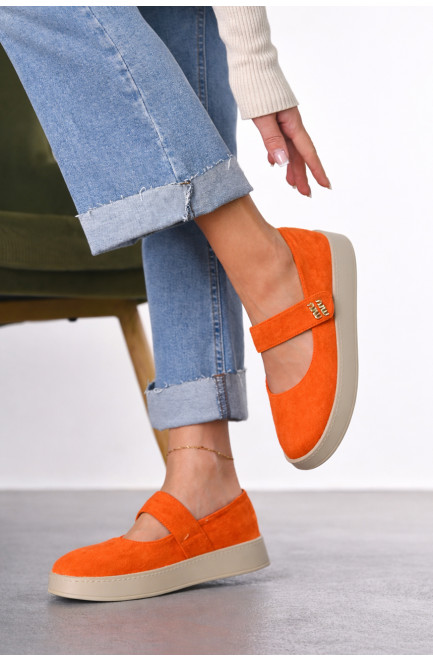 Лоферы женские оранжевого цвета 212073L