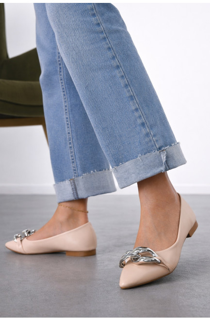 Балетки женские бежевого цвета 212083L