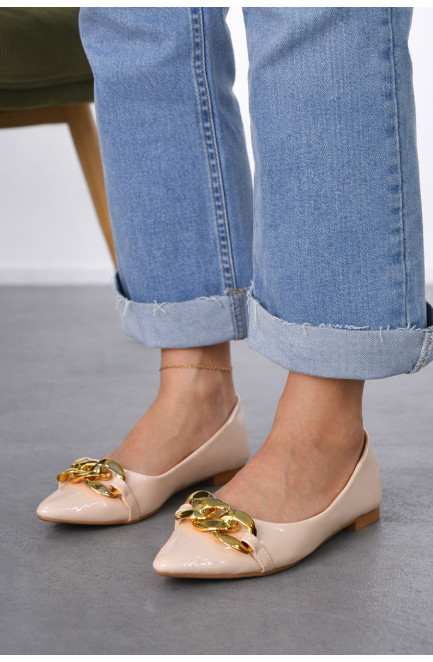 Балетки женские бежевого цвета 212084L