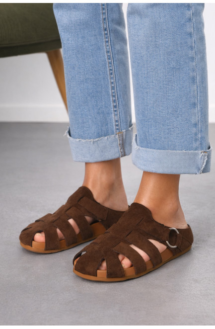 Мюли женские коричнивого цвета 212089L