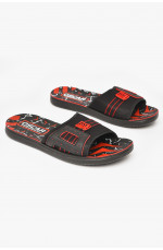 Шлепки мужские черно-красного цвета 212131L