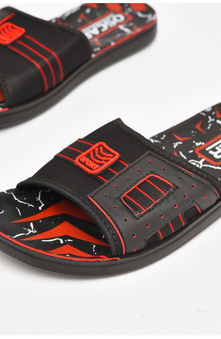 Шлепки мужские черно-красного цвета 212131L
