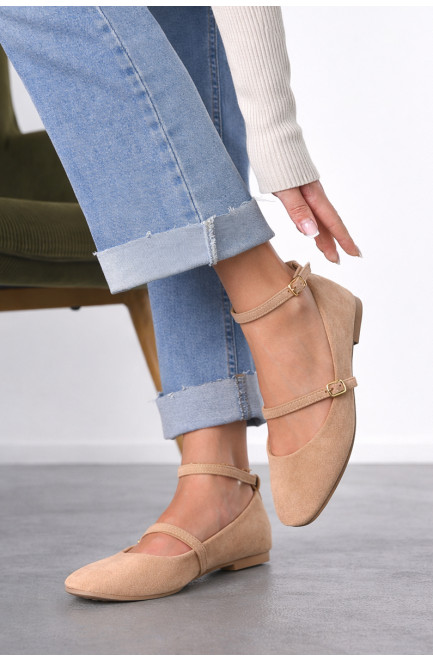 Балетки женские светло-бежевого цвета 212133L