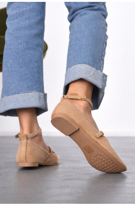 Балетки женские светло-бежевого цвета 212133L