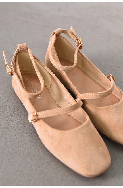 Балетки женские светло-бежевого цвета 212133L