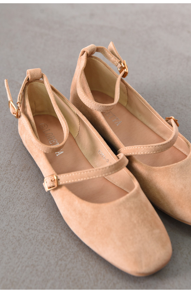 Балетки женские светло-бежевого цвета 212133L